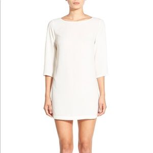 Leith Boatneck Crepe Shift Dress